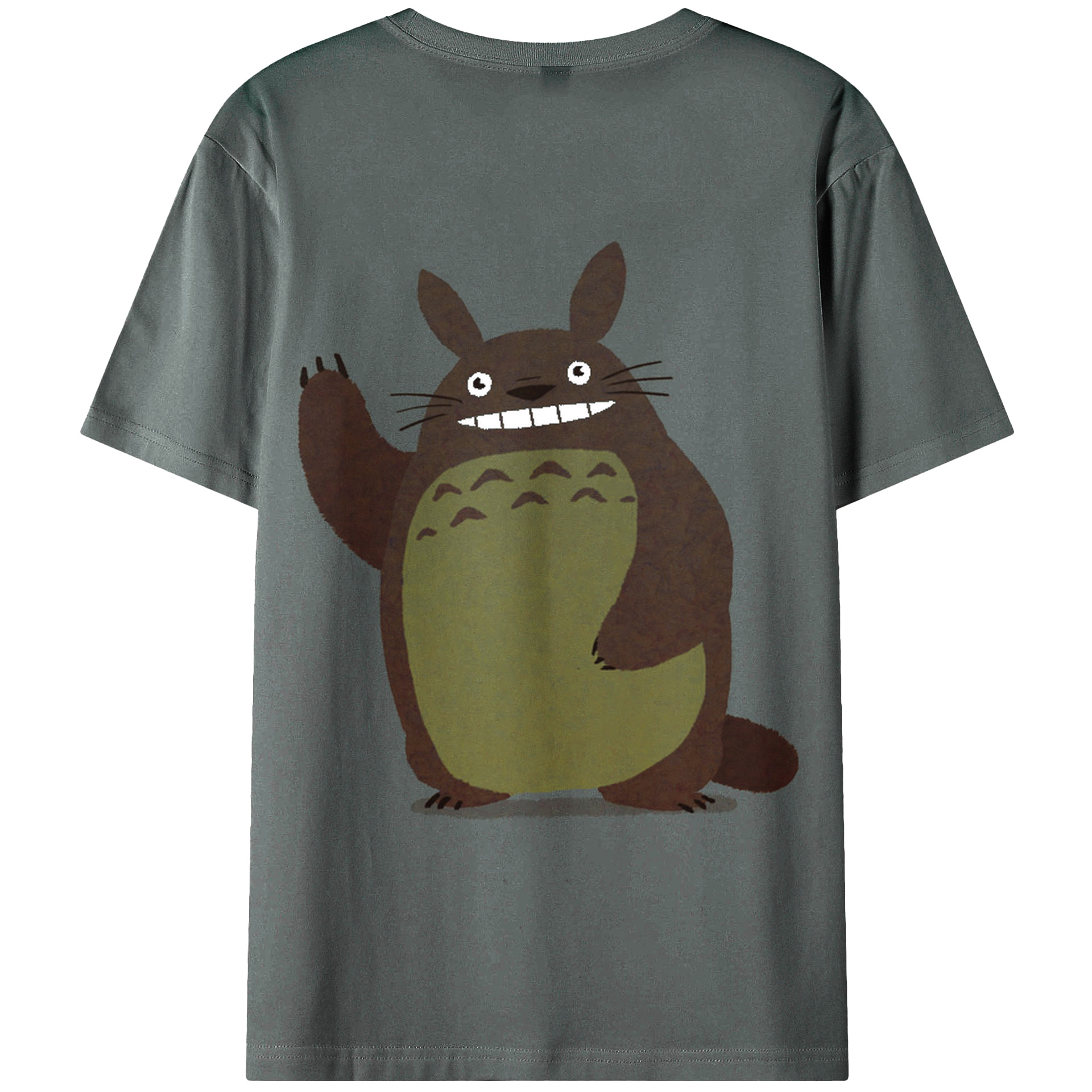 （画像用） となりのトトロ 草壁メイ 草壁サツキ My Neighbor Totoro Satsuki Kusakabe Mei Kusakabe 綿100％ メンズ半袖Tシャツ（バックプリント） 通気性